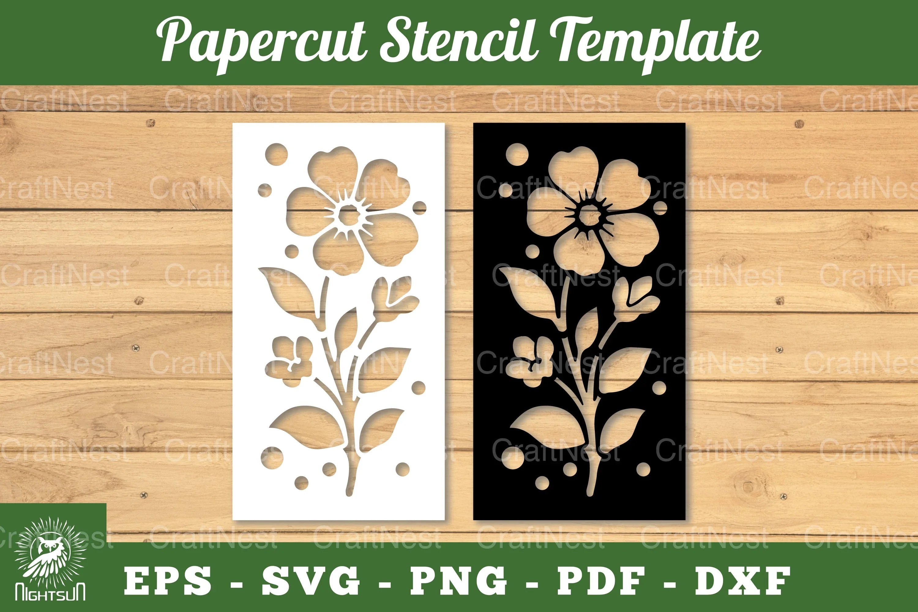 Flower Papercut Stencil Template Clipart Bundle - CraftNest - Digital Crafting and Art