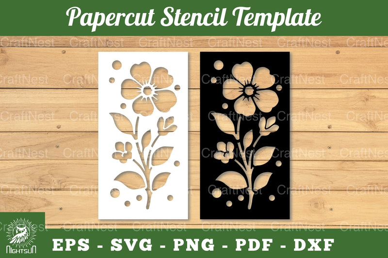 Flower Papercut Stencil Template Clipart Bundle - CraftNest - Digital Crafting and Art