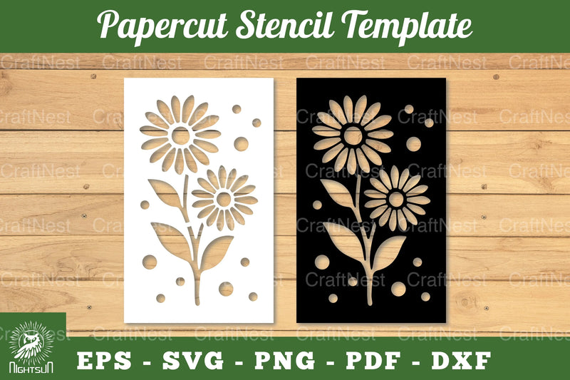 Flower Papercut Stencil Template Clipart Bundle - CraftNest - Digital Crafting and Art