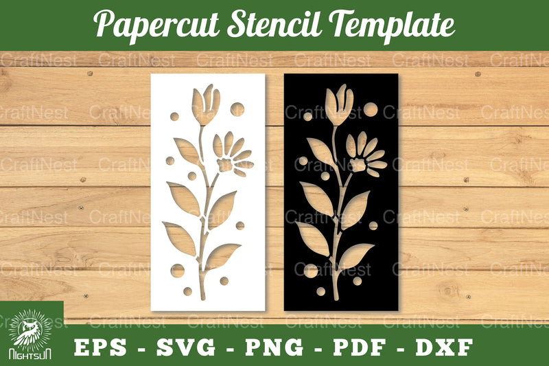 Flower Papercut Stencil Template Clipart Bundle - CraftNest - Digital Crafting and Art
