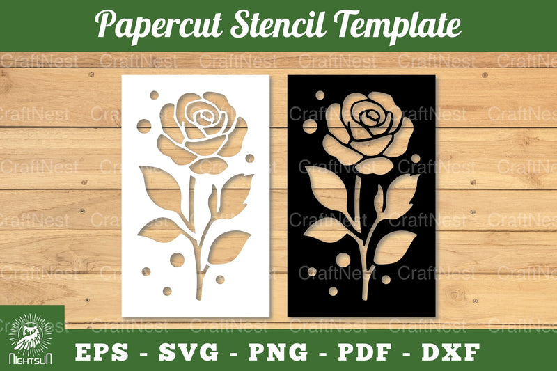 Flower Papercut Stencil Template Clipart Bundle - CraftNest - Digital Crafting and Art