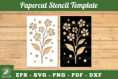 Flower Papercut Stencil Template Clipart Bundle - CraftNest - Digital Crafting and Art