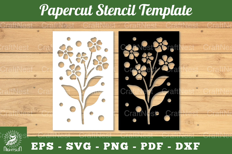 Flower Papercut Stencil Template Clipart Bundle - CraftNest - Digital Crafting and Art
