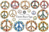 Flower Peace Sign Clipart Bundle