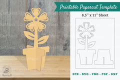 Flower Printable Cut Template Bundle - CraftNest - Digital Crafting and Art