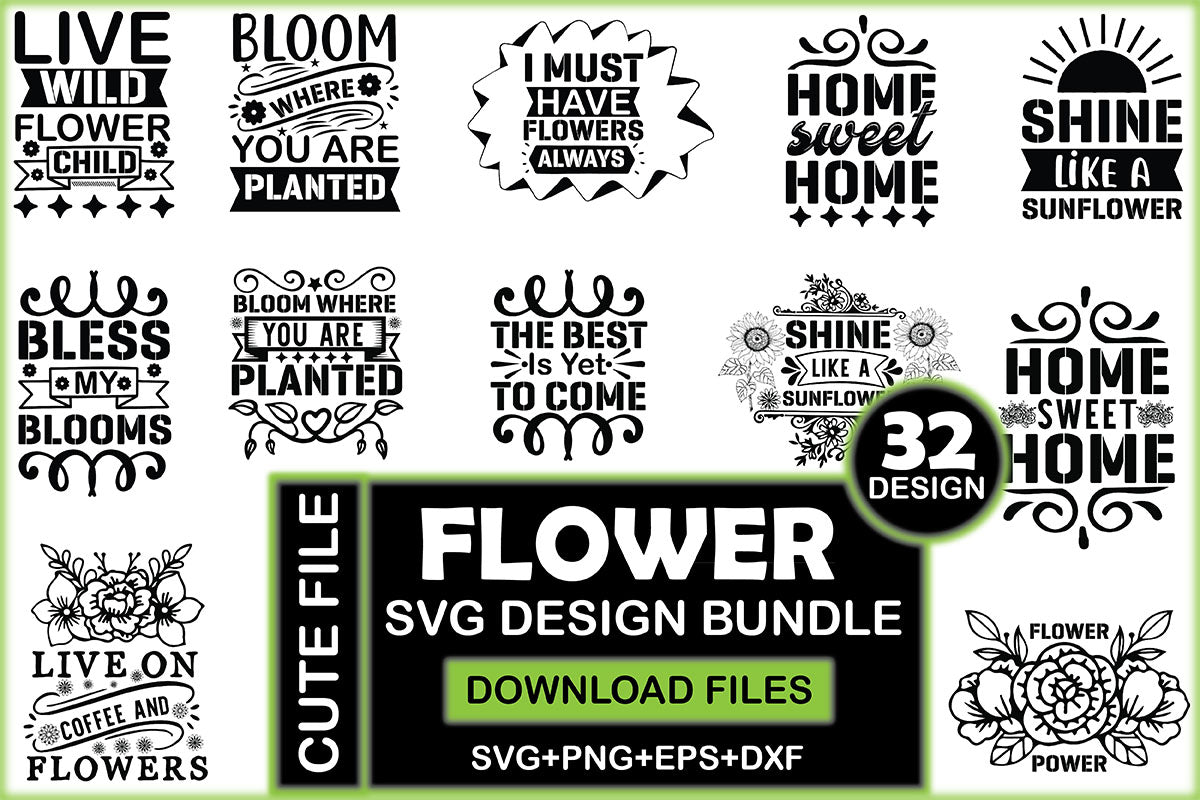 Flower SVG Bundle 1 - CraftNest - Digital Crafting and Art