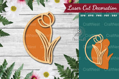 Flower Sign Laser Cut Decoration Clipart Bundle - CraftNest - Digital Crafting and Art