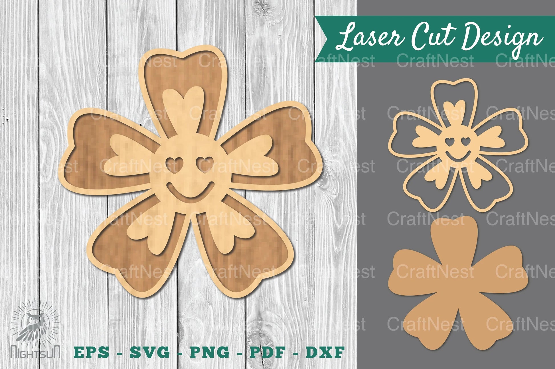 Flower Smile Laser Cut Decoration Clipart Bundle - CraftNest - Digital Crafting and Art