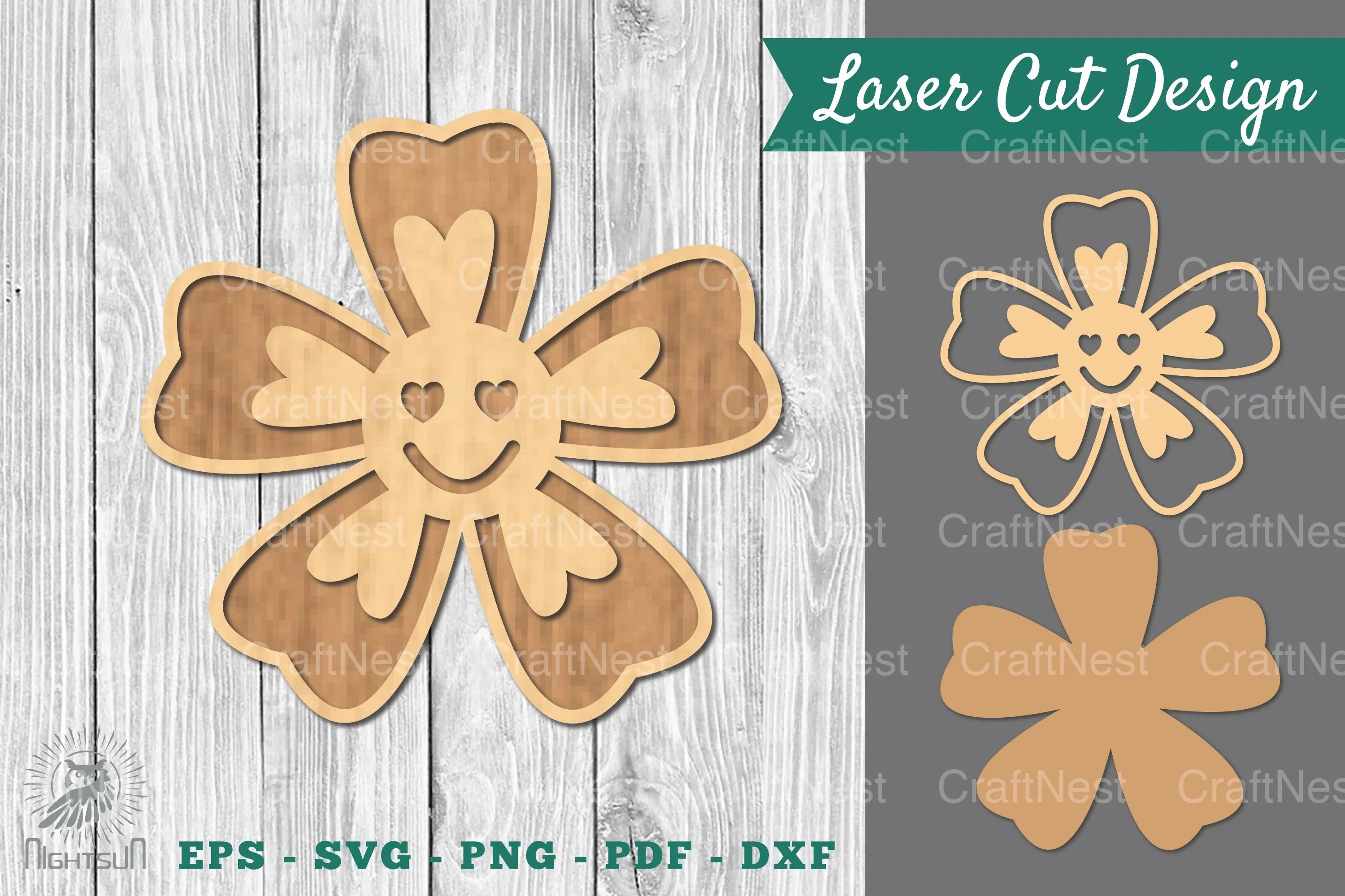Flower Smile Laser Cut Decoration Clipart Bundle - CraftNest - Digital Crafting and Art