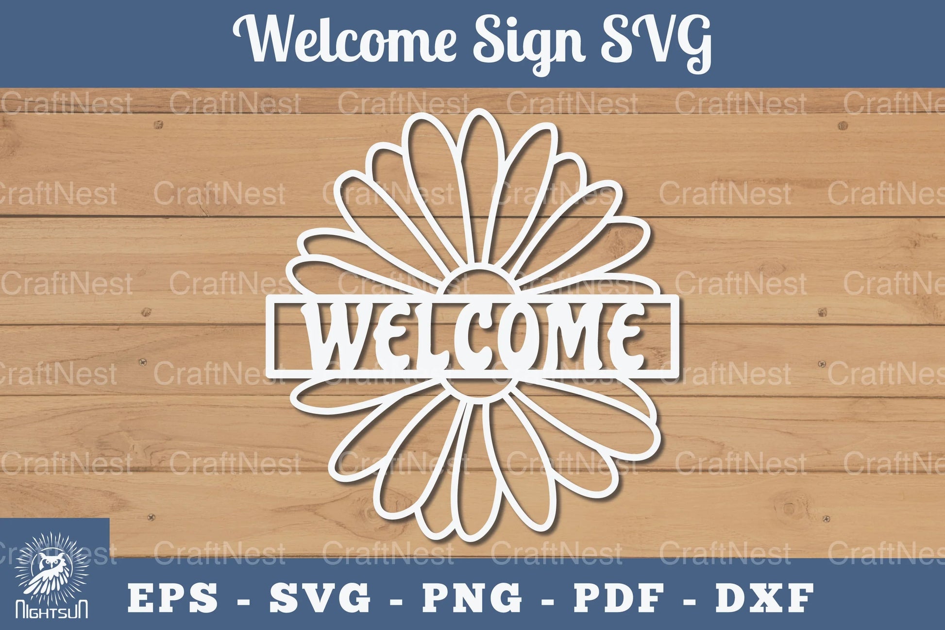 Flower Welcome Sign Papercut SVG Bundle - CraftNest - Digital Crafting and Art