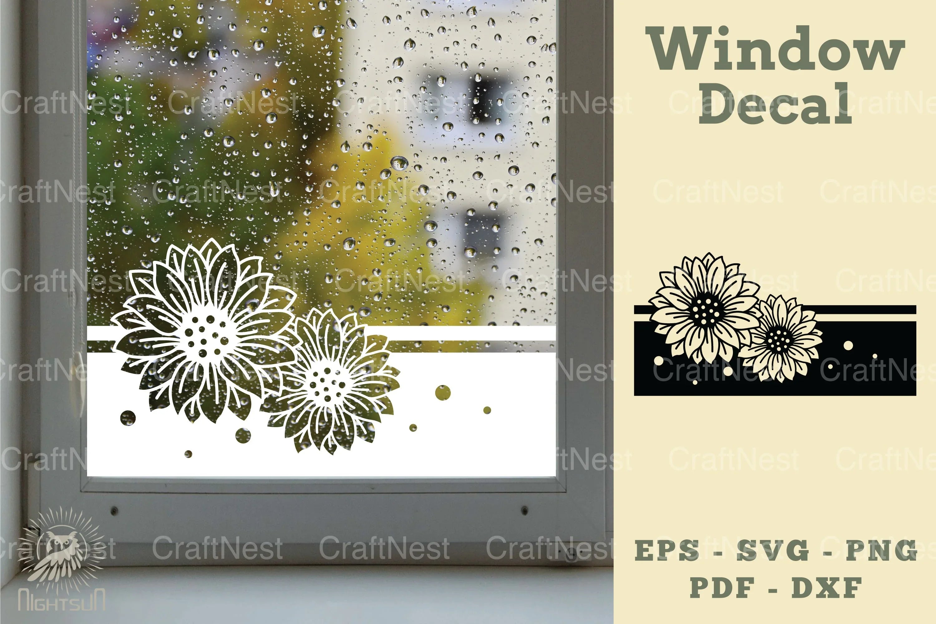 Flower Window Decal Clipart Bundle - CraftNest - Digital Crafting and Art