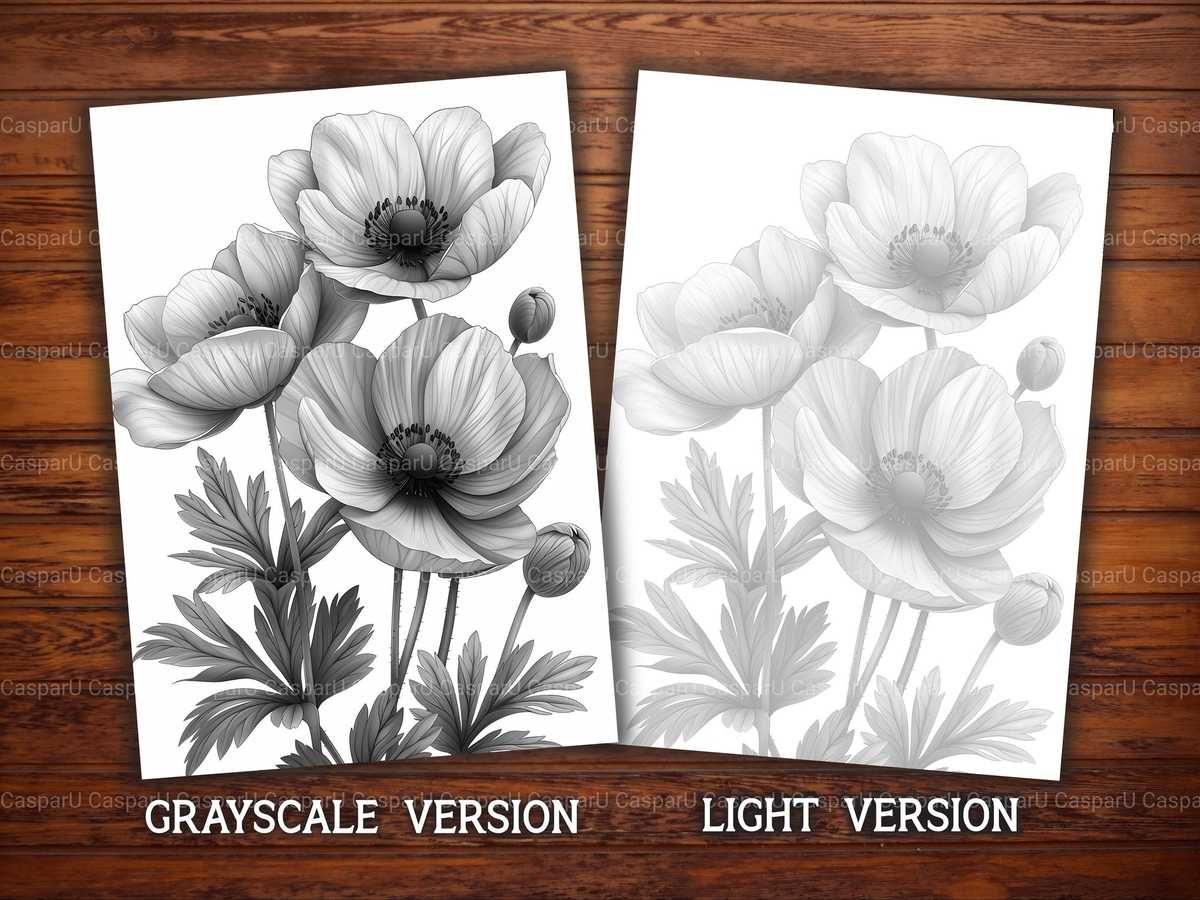 Flower Anemones Coloring Books - CraftNest