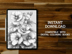 Flower Begonias Coloring Books - CraftNest