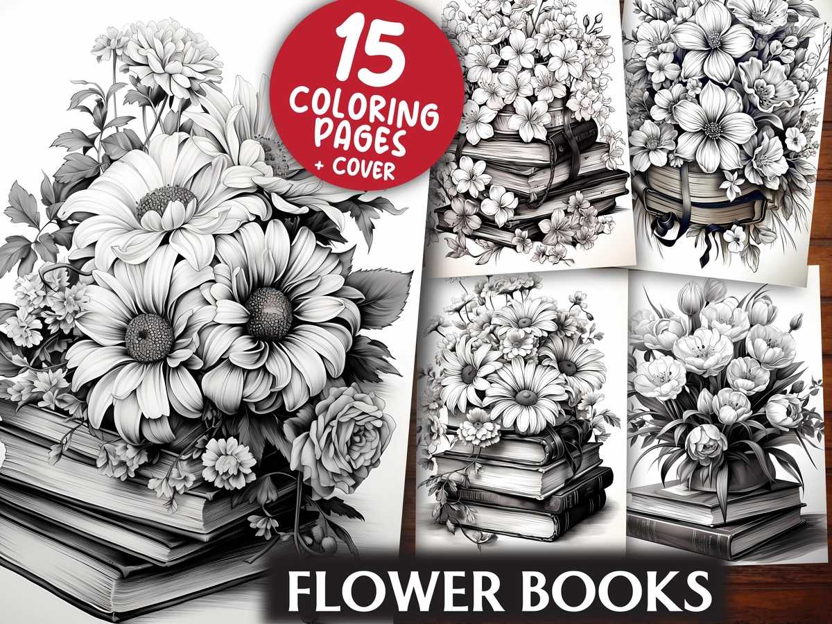 Flower Books Coloring Books - CraftNest