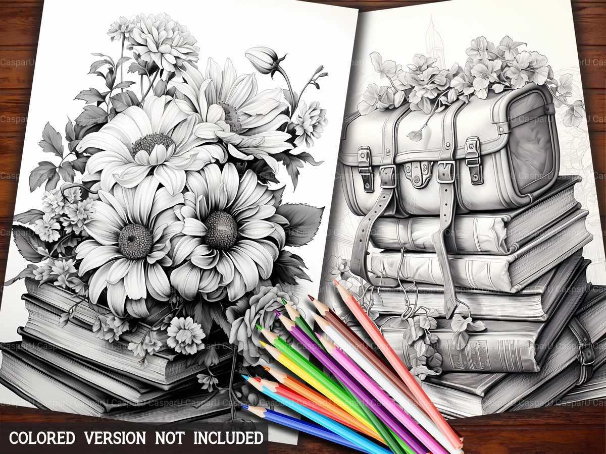 Flower Books Coloring Books - CraftNest