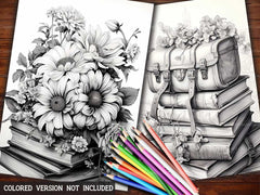 Flower Books Coloring Books - CraftNest
