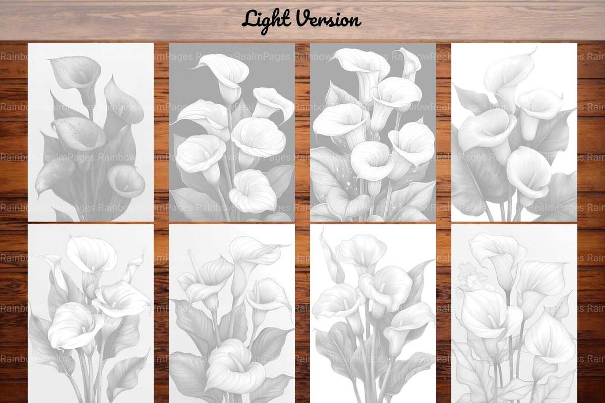 Flower Calla Coloring Books - CraftNest