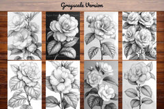 Flower Camellias Coloring Books - CraftNest