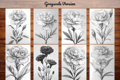 Flower Carnations Coloring Books - CraftNest