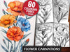 Flower Carnations Coloring Books