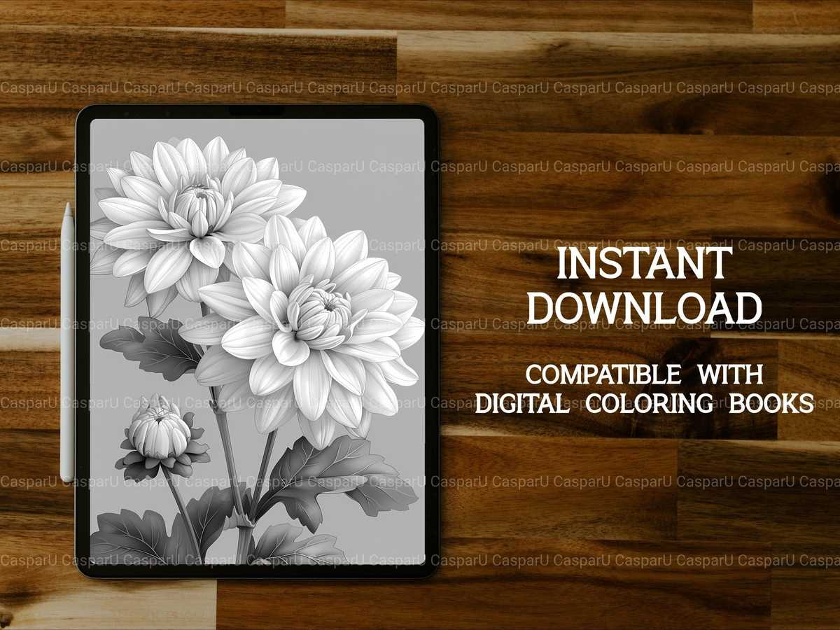 Flower Chrysanthemums Coloring Books - CraftNest