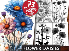 Flower Daisies Coloring Books - CraftNest