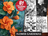 Flower Gardenias Coloring Books