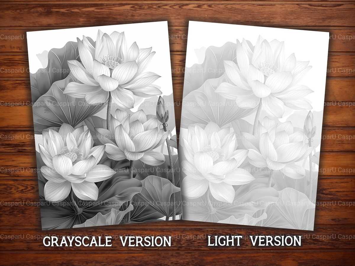 Flower Lotus Coloring Books - CraftNest