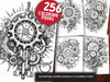 Steampunk Flower Mandala Coloring Pages