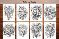 Steampunk Flower Mandala Coloring Pages - CraftNest - Digital Crafting and Art