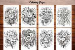 Steampunk Flower Mandala Coloring Pages - CraftNest - Digital Crafting and Art