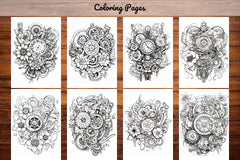Steampunk Flower Mandala Coloring Pages - CraftNest - Digital Crafting and Art