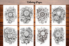Steampunk Flower Mandala Coloring Pages - CraftNest - Digital Crafting and Art