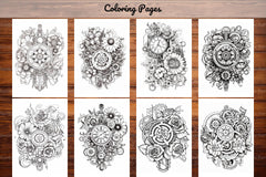 Steampunk Flower Mandala Coloring Pages - CraftNest - Digital Crafting and Art