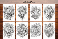 Steampunk Flower Mandala Coloring Pages - CraftNest - Digital Crafting and Art