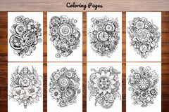 Steampunk Flower Mandala Coloring Pages - CraftNest - Digital Crafting and Art