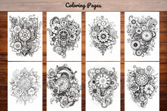 Steampunk Flower Mandala Coloring Pages - CraftNest - Digital Crafting and Art