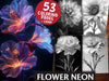 Flower Neon Coloring Books
