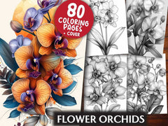 Flower Orchids Coloring Books - CraftNest