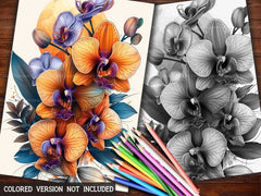 Flower Orchids Coloring Books - CraftNest