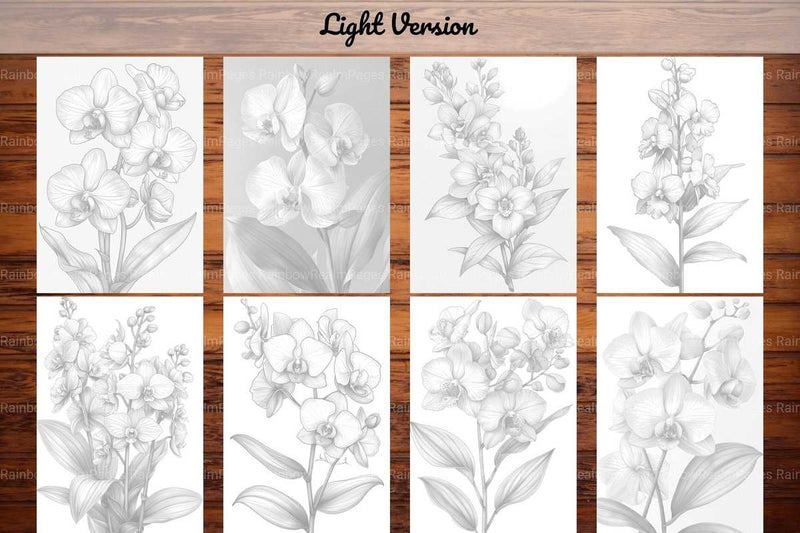 Flower Orchids Coloring Books - CraftNest