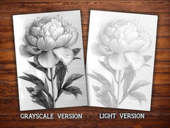 Flower Peonies Coloring Books - CraftNest