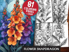 Flower Snapdragon Coloring Books - CraftNest