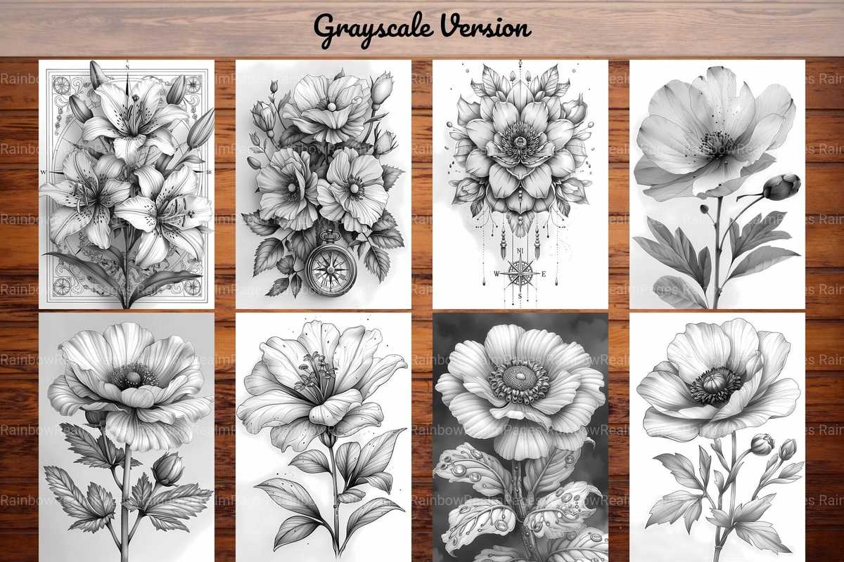 Flower Steampunk Coloring Books - CraftNest