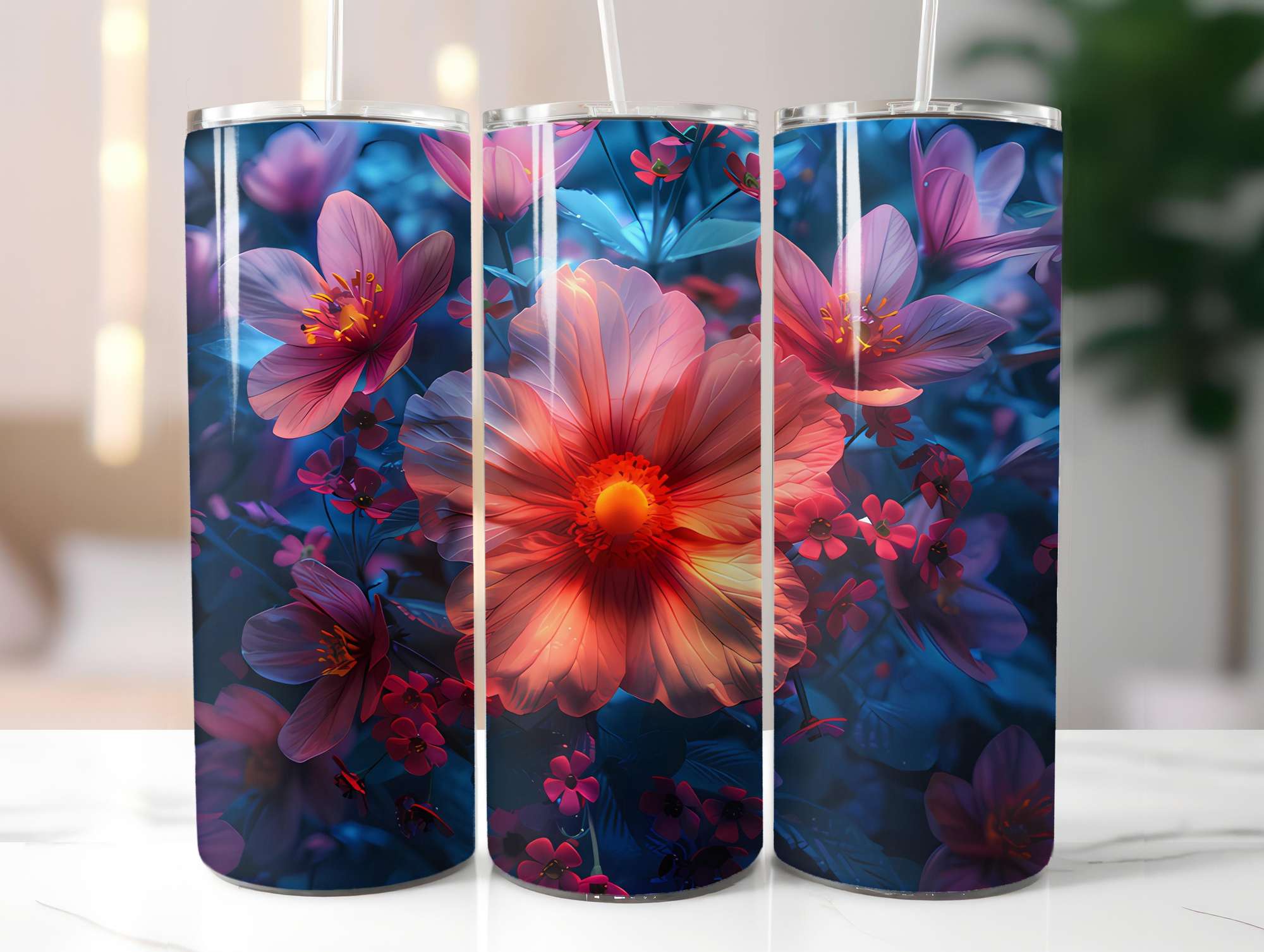 Flower Summer 2 Tumbler Wrap - CraftNest - Digital Crafting and Art