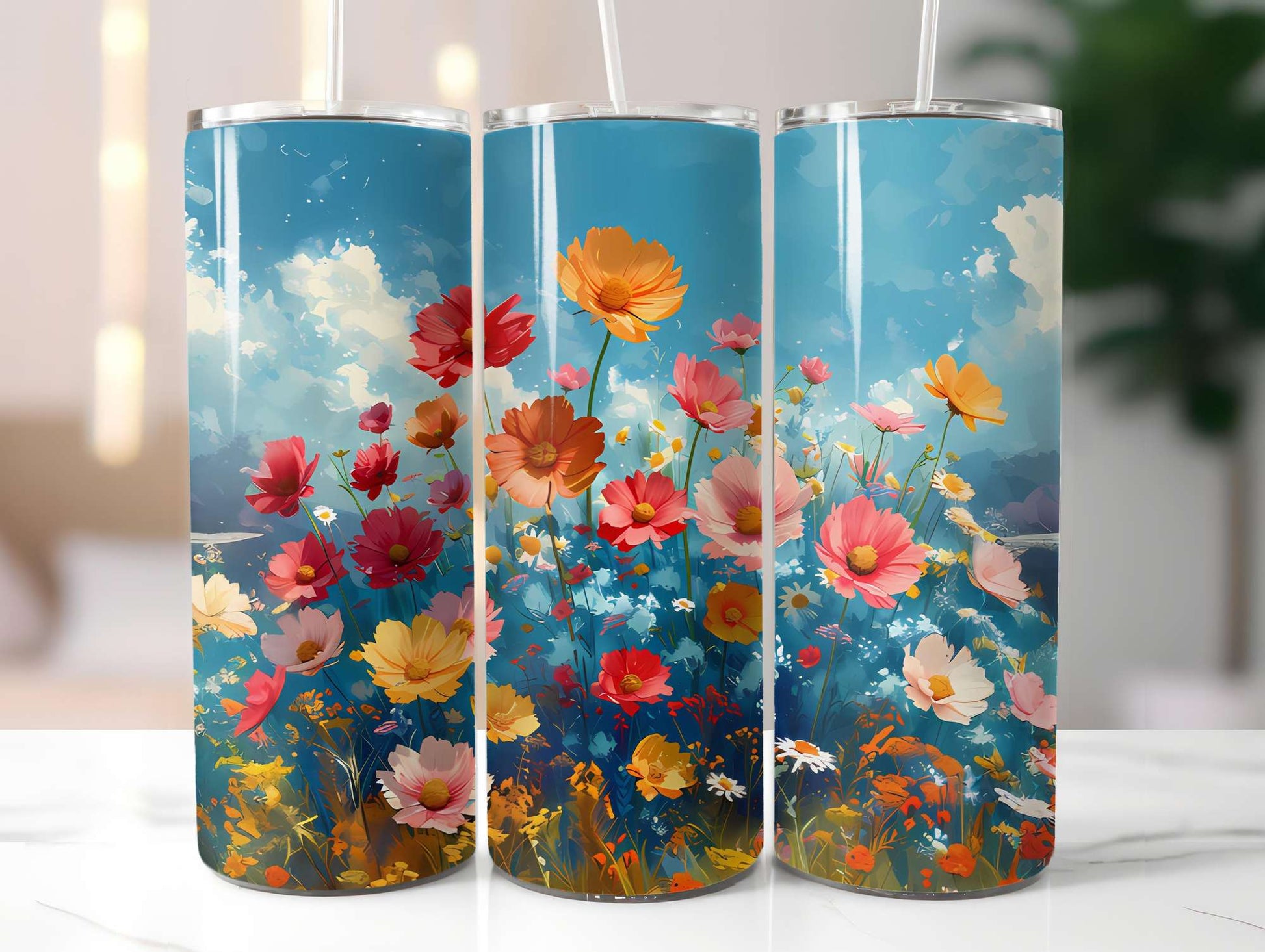 Flower Summer 1 Tumbler Wrap - CraftNest - Digital Crafting and Art