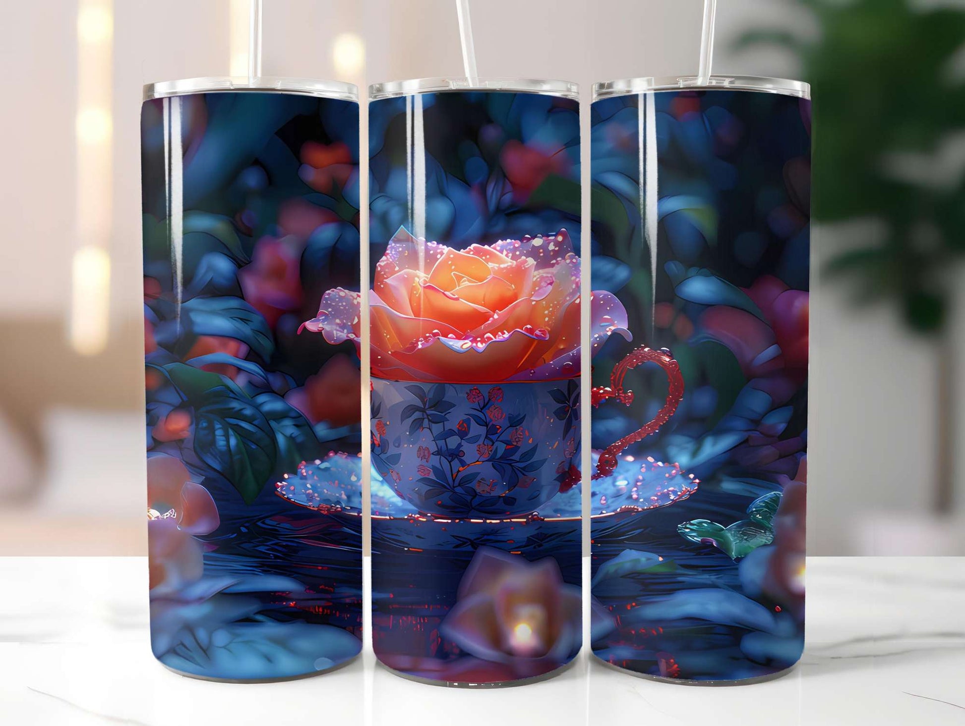 Flower Summer 5 Tumbler Wrap - CraftNest - Digital Crafting and Art