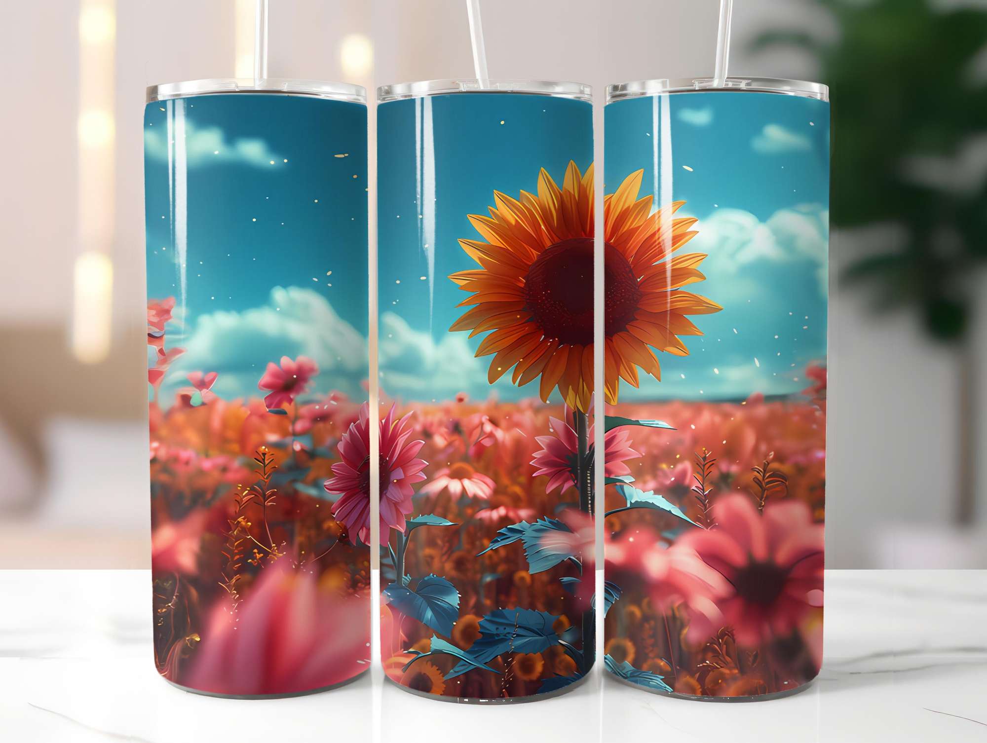 Flower Summer 4 Tumbler Wrap - CraftNest - Digital Crafting and Art