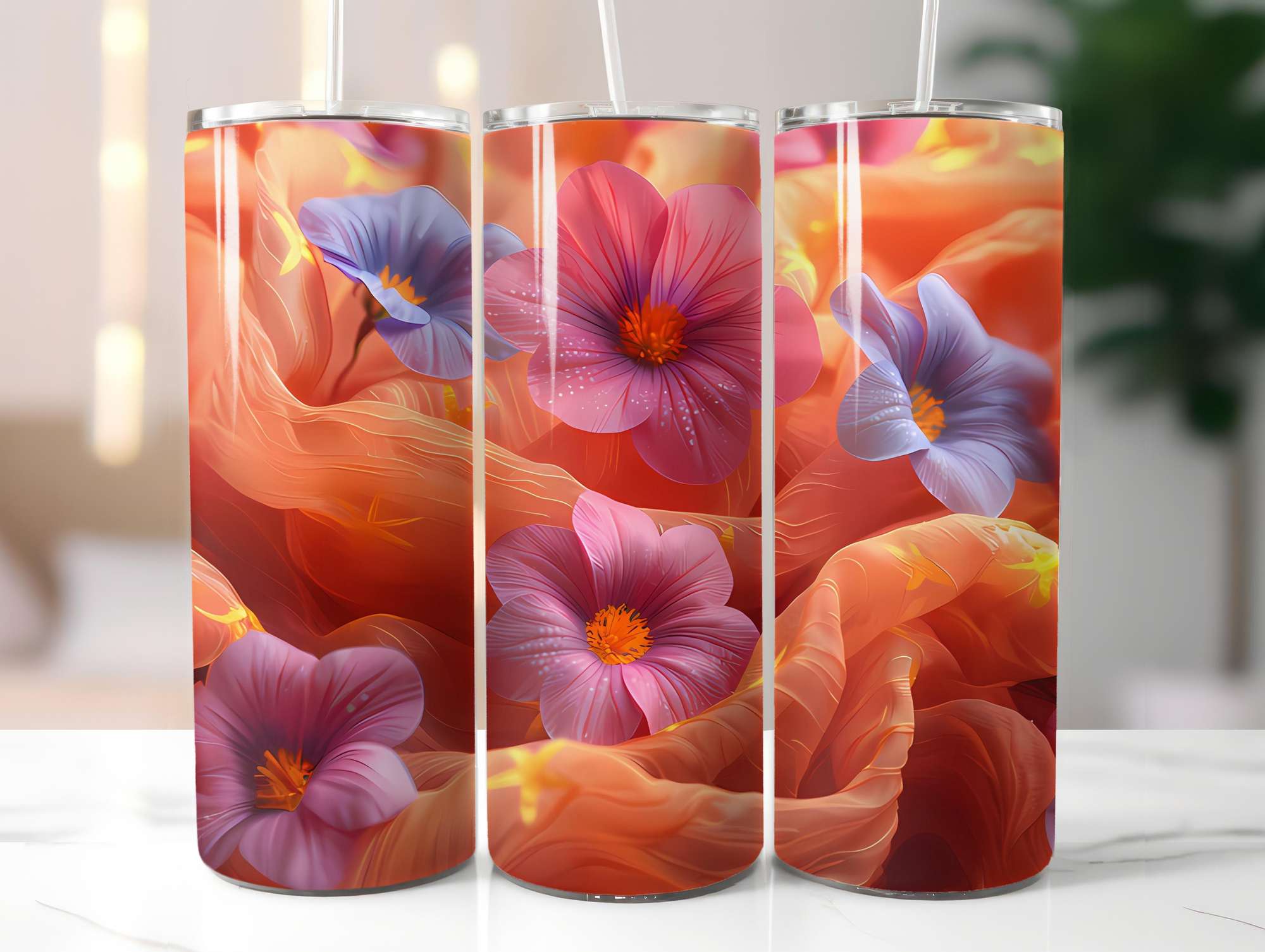 Flower Summer 1 Tumbler Wrap - CraftNest - Digital Crafting and Art