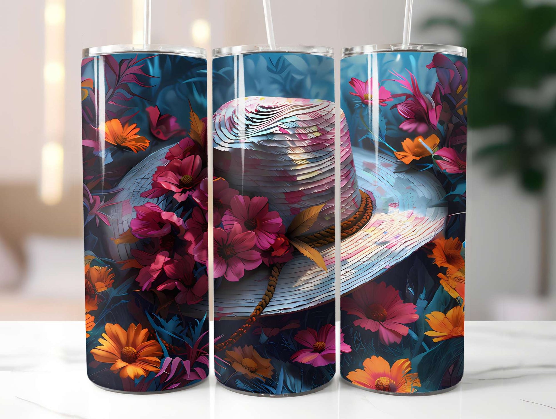 Flower Summer 4 Tumbler Wrap - CraftNest - Digital Crafting and Art